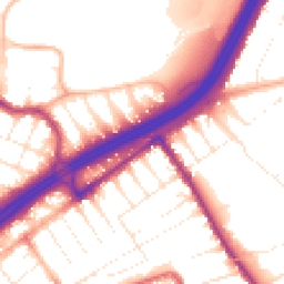 Daytime road noise heatmap for BH8 9BB