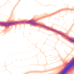 Daytime road noise heatmap for BH8 9BE