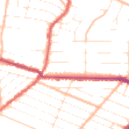 Daytime road noise heatmap for BH8 9DH