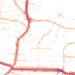 Daytime road noise heatmap for BH8 9EL