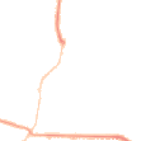 Night-time road noise heatmap for BH8 9EN