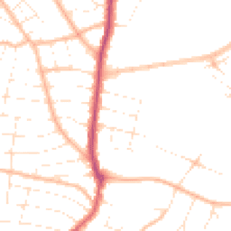 Daytime road noise heatmap for BH8 9HP