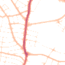 Daytime road noise heatmap for BH8 9HW