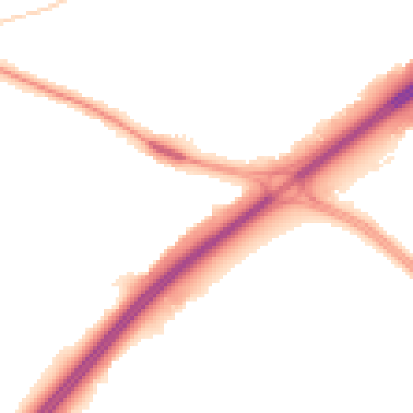 Night-time road noise heatmap for BH8 9LL