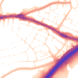 Daytime road noise heatmap for BH8 9LX
