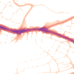 Daytime road noise heatmap for BH8 9NX