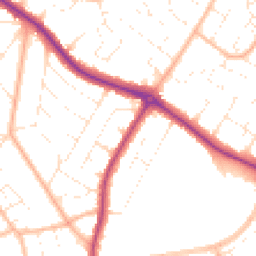 Daytime road noise heatmap for BH8 9RH