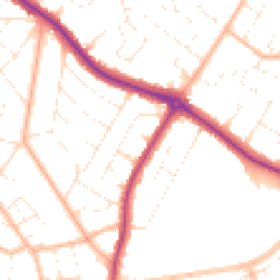 Daytime road noise heatmap for BH8 9SP