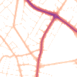 Daytime road noise heatmap for BH8 9SW