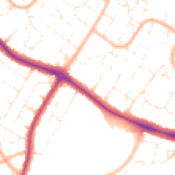 Daytime road noise heatmap for BH8 9TG