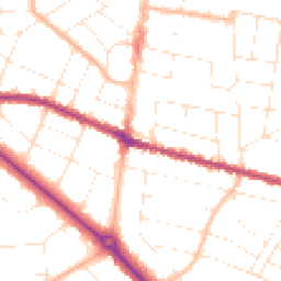 Daytime road noise heatmap for BH9 1AA