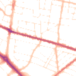 Daytime road noise heatmap for BH9 1AD