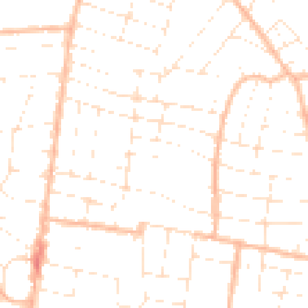 Daytime road noise heatmap for BH9 1AF