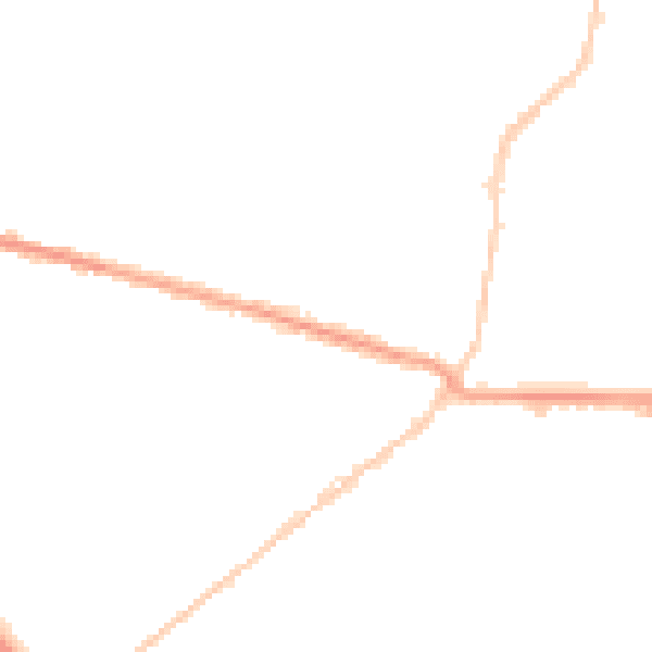 Night-time road noise heatmap for BH9 1AG