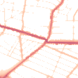 Daytime road noise heatmap for BH9 1AJ