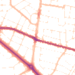 Daytime road noise heatmap for BH9 1AP
