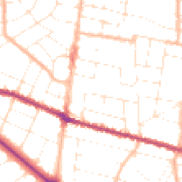 Daytime road noise heatmap for BH9 1BB