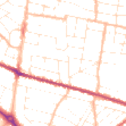 Daytime road noise heatmap for BH9 1BE