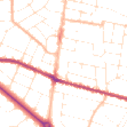 Daytime road noise heatmap for BH9 1BJ