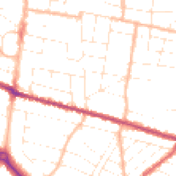 Daytime road noise heatmap for BH9 1BS