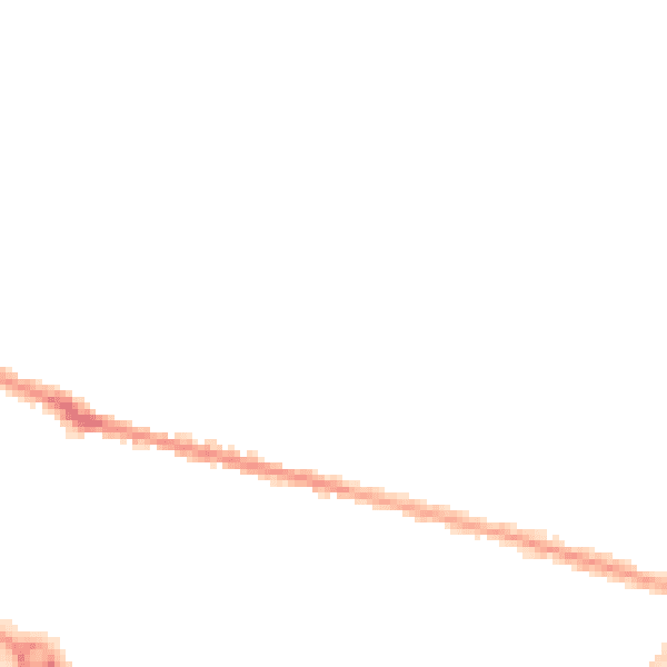 Night-time road noise heatmap for BH9 1BT
