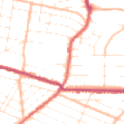 Daytime road noise heatmap for BH9 1BU