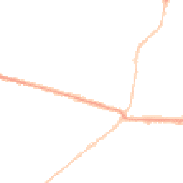 Night-time road noise heatmap for BH9 1BZ