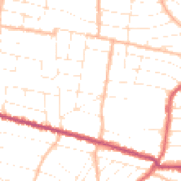 Daytime road noise heatmap for BH9 1DJ