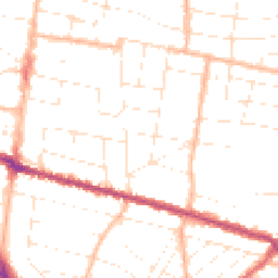 Daytime road noise heatmap for BH9 1DL