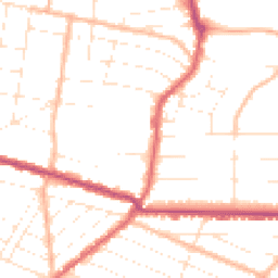 Daytime road noise heatmap for BH9 1DP