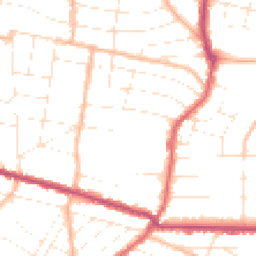 Daytime road noise heatmap for BH9 1DQ