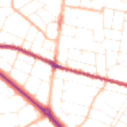 Daytime road noise heatmap for BH9 1DS