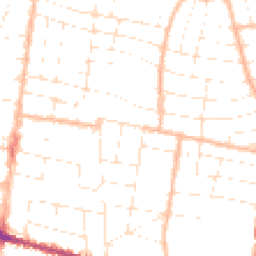 Daytime road noise heatmap for BH9 1DU