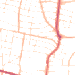 Daytime road noise heatmap for BH9 1DZ