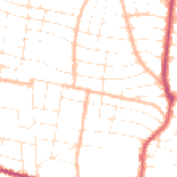 Daytime road noise heatmap for BH9 1EB
