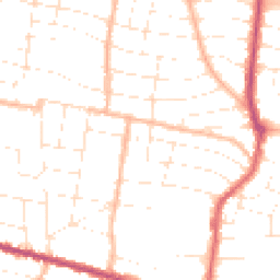 Daytime road noise heatmap for BH9 1EX