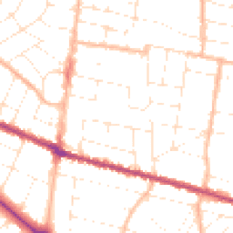 Daytime road noise heatmap for BH9 1FF