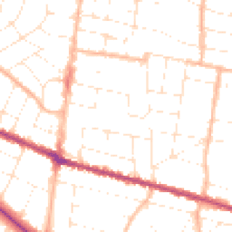 Daytime road noise heatmap for BH9 1JS