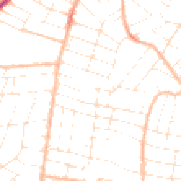 Daytime road noise heatmap for BH9 1ST