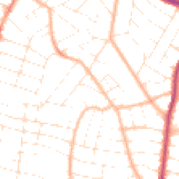 Daytime road noise heatmap for BH9 1SW