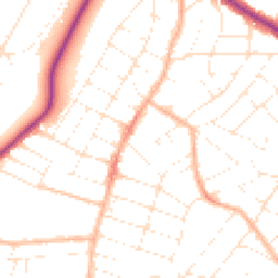Daytime road noise heatmap for BH9 1UB
