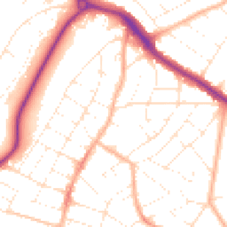 Daytime road noise heatmap for BH9 2BX