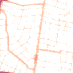 Daytime road noise heatmap for BH9 2EE