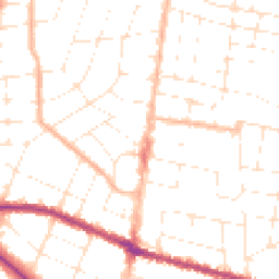 Daytime road noise heatmap for BH9 2EY