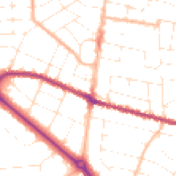 Daytime road noise heatmap for BH9 2HH