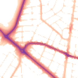 Daytime road noise heatmap for BH9 2LX