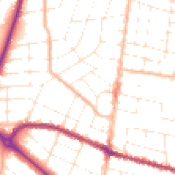 Daytime road noise heatmap for BH9 2PL
