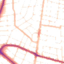 Daytime road noise heatmap for BH9 2PP
