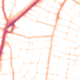 Daytime road noise heatmap for BH9 2SA