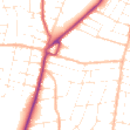 Daytime road noise heatmap for BH9 2SE